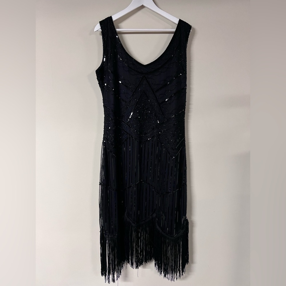 Elegant Black Sequin Dress